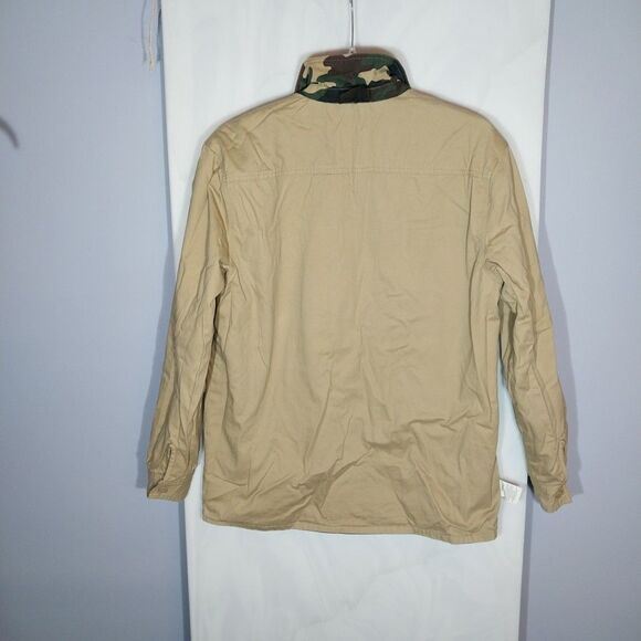 Dogg Supply Mens Utility Jacket L Camo/Tan Reversible Full Zip Hunting Fishing - Picture 7 of 11